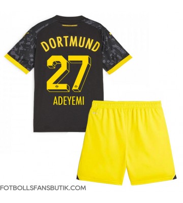 Borussia Dortmund Karim Adeyemi #27 Replika Bortatröja Barn 2023-24 Kortärmad (+ Korta byxor)